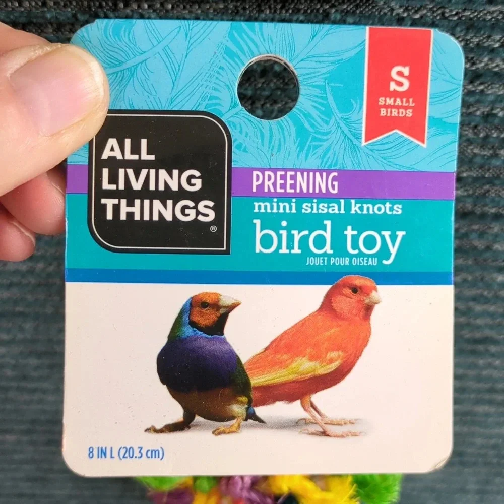 For Pet Rescue! Small Bird Sissal Knot Wood Block Toy